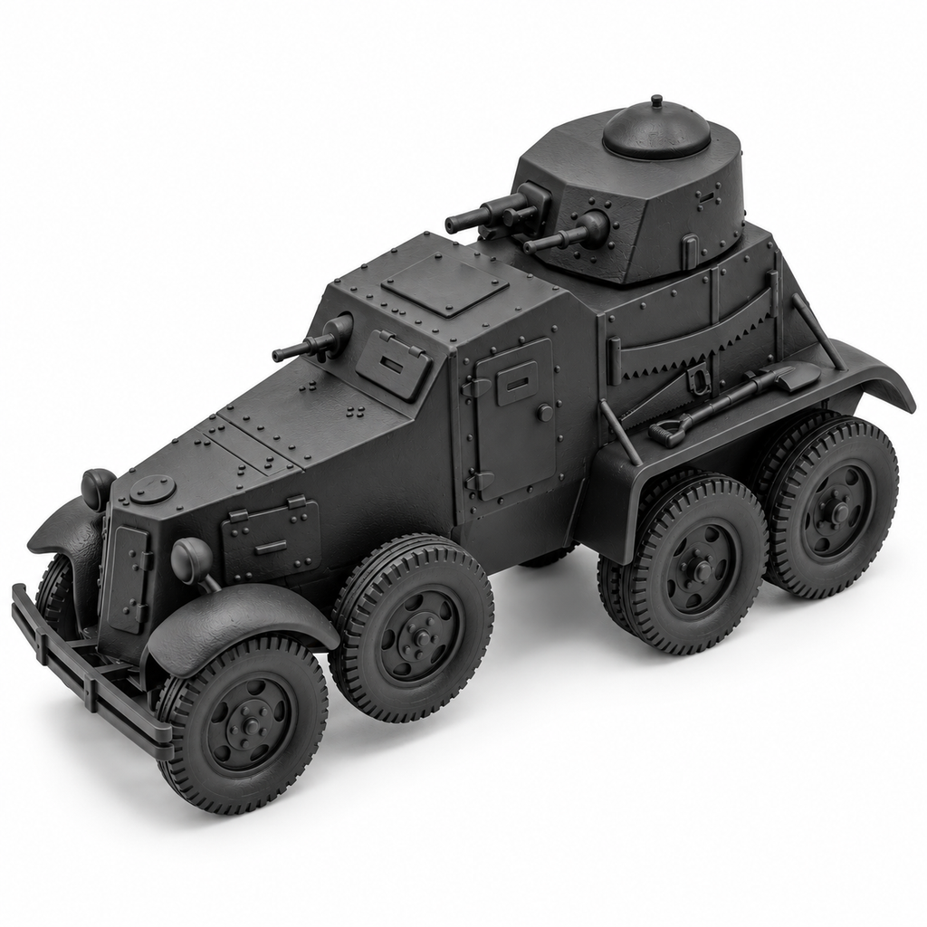 SSMODEL 1/72 1/144 Multi-Scale WWII Soviet BAI-M Armored Car Resin Model TSS1227