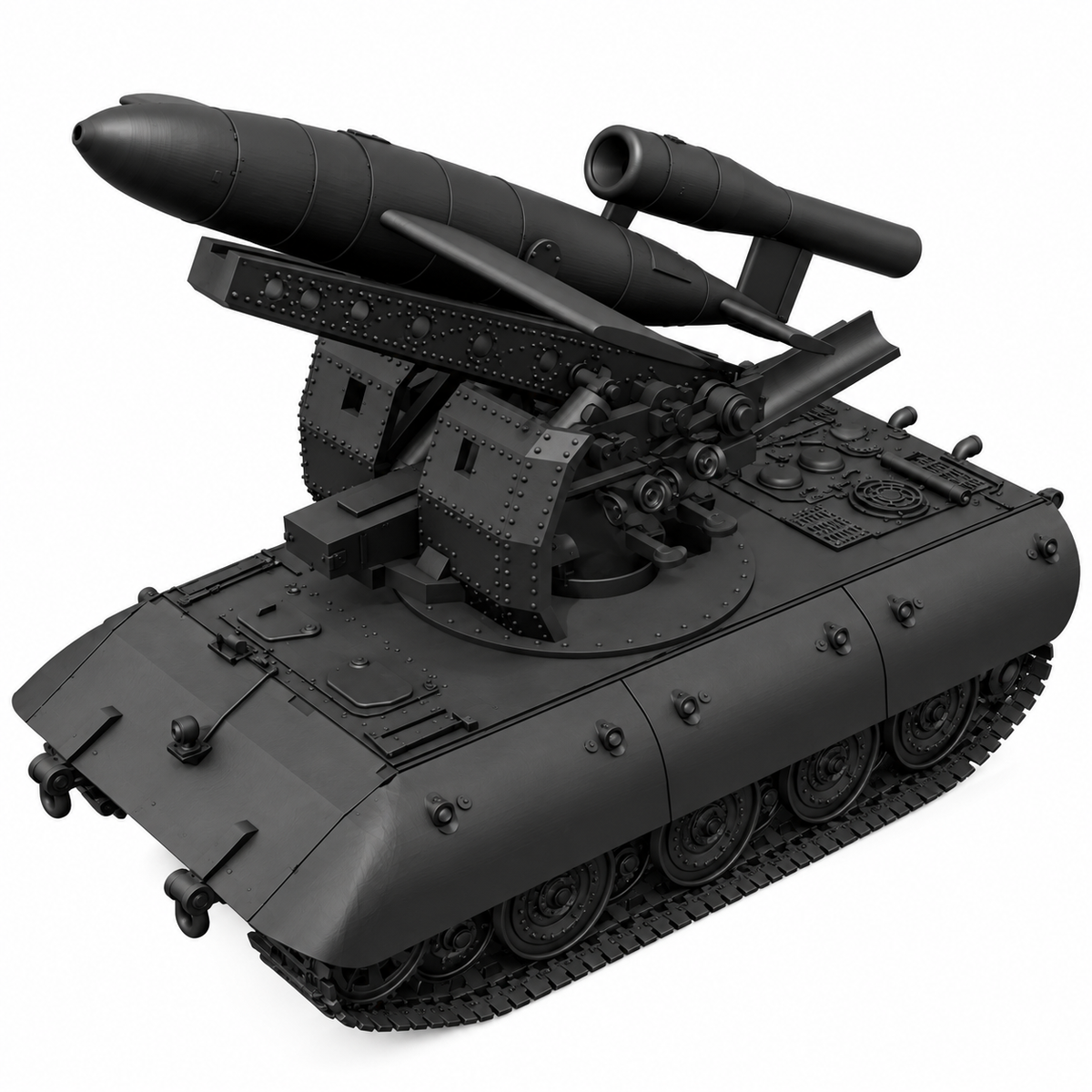 SSMODEL 1/72 1/144 Multi Scale Rheintochter auf E-100 german tank MODEL TSS0510 — detail view 9