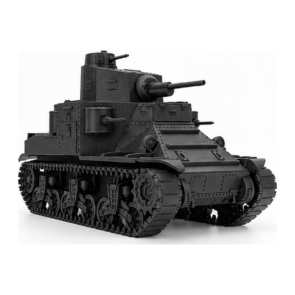 SSMODEL 1/72 1/144 Multi-Scale WWII US M2A1 Medium Tank Resin Model Kit TSS0879 — detail view 3