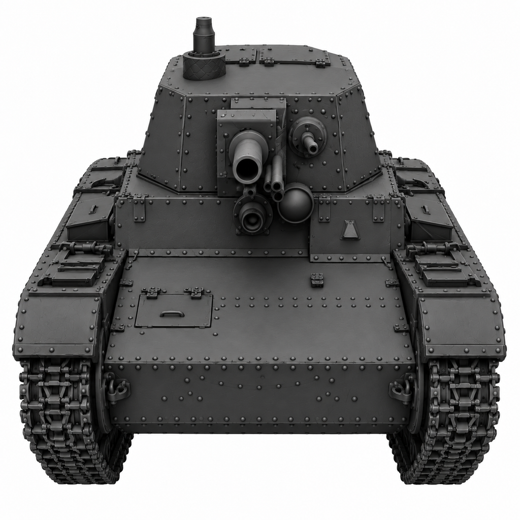 SSMODEL 1/72 1/144 Multi Scale T-26 with N.I. Dyrenkov turret Model Kit TSS0054