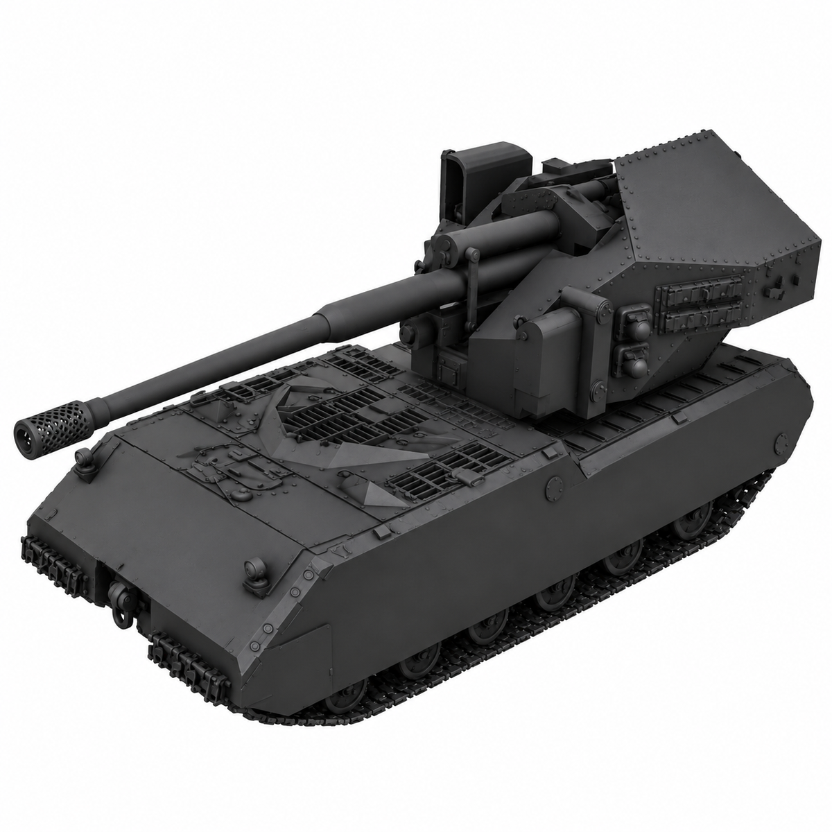 SSMODEL 1/72 1/144 Multi Scale Waffentrager auf Maus Tank MODEL kit TSS0347 — detail view 9