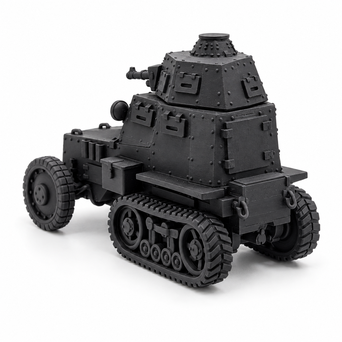 SSMODEL 1/72 1/144 Wz.28 Half-track Armored Car Interwar Resin Model Kit TSS1216 — detail view 4
