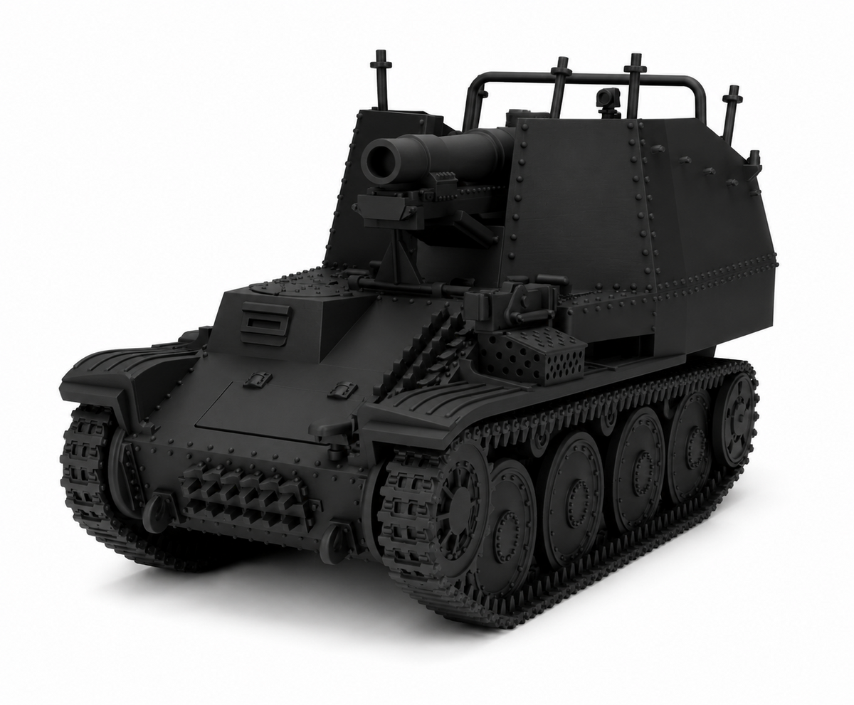 SSMODEL 1/72 1/144 Multi Scale sIG 33 auf Panzer 38t Ausf.K Grille MODEL TSS1342 — detail view 2