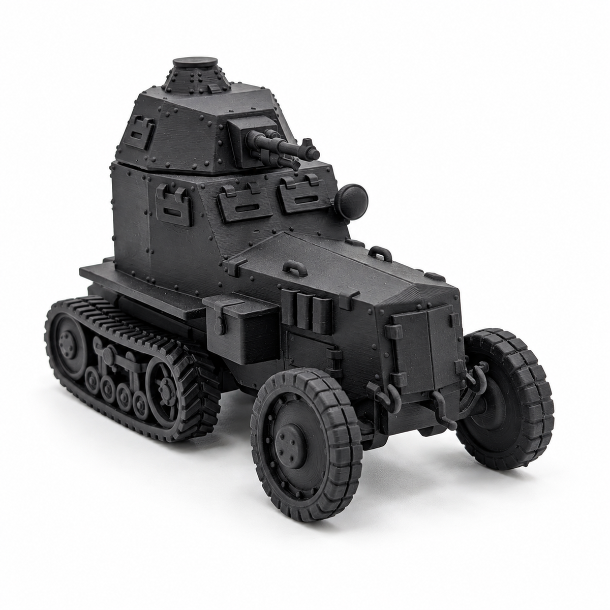 SSMODEL 1/72 1/144 Wz.28 Half-track Armored Car Interwar Resin Model Kit TSS1216 — detail view 13