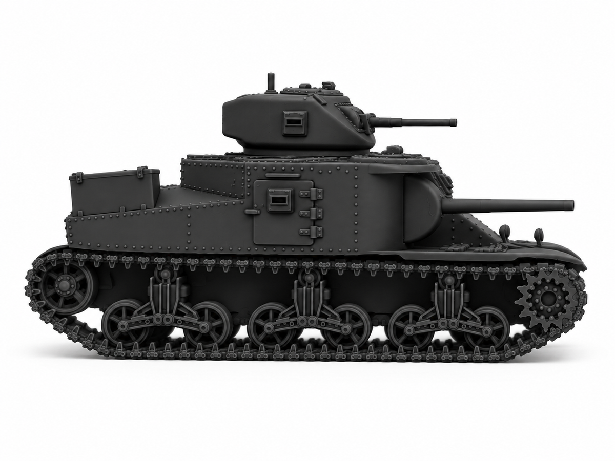 SSMODEL 1/72 1/144 Multi Scale M3 Grant Medium Tank UK WW2 Tank MODEL TSS1302 — detail view 2