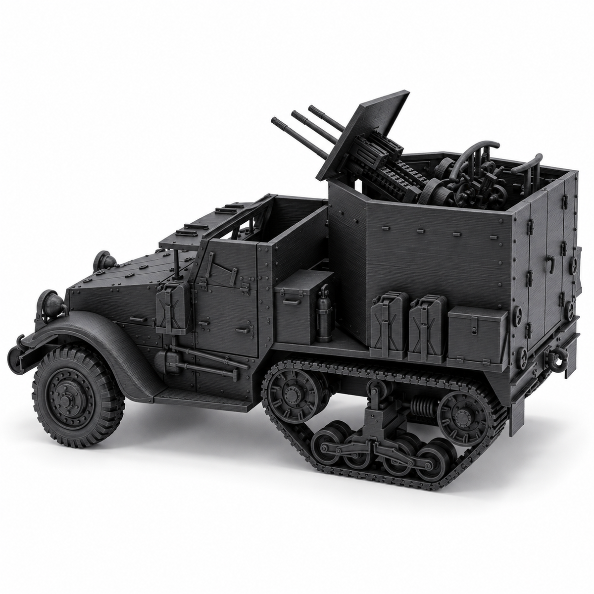 SSMODEL1/72 1/144 Multi Scale WWII US M15A1 Half-track CGMC AA Model Kit TSS0874 — scale model kit