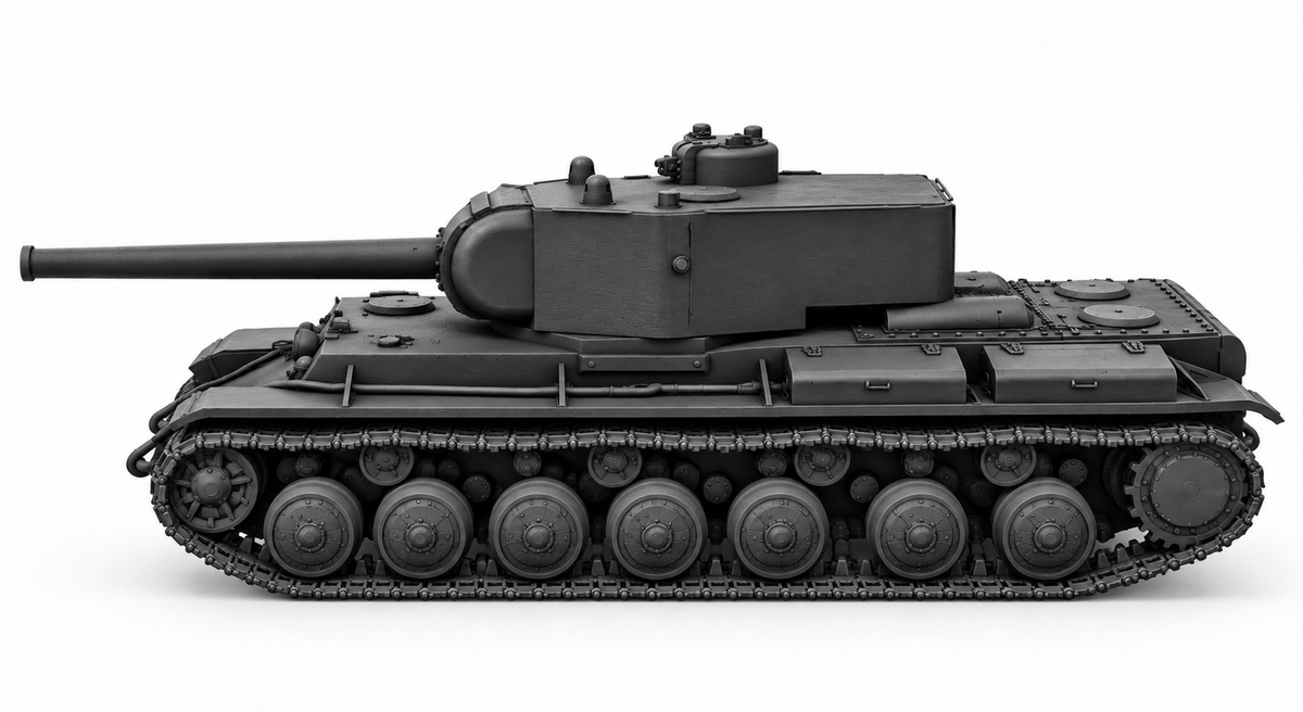 SSMODEL 1/72 1/144 Multi Scale KV-1 KV220 Soviet experimental tank MODEL TSS0142 — detail view 2