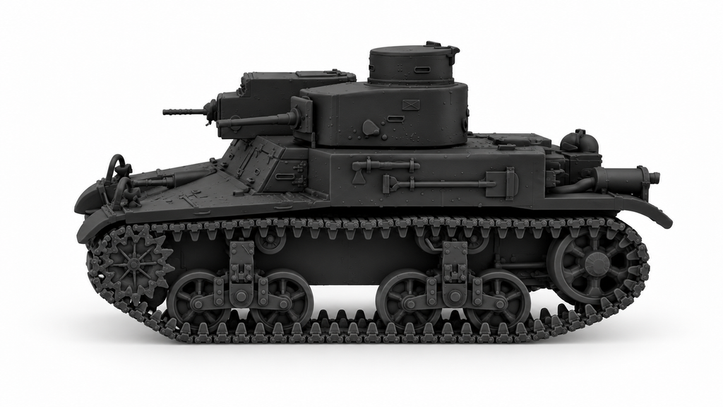 SSMODEL 1/72 1/144 Multi Scale Light Tank M2A2 US WW2 Tank MODEL kit TSS1154