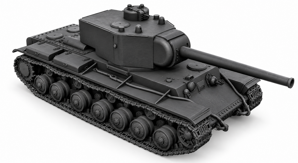 SSMODEL 1/72 1/144 Multi Scale KV-1 KV220 Soviet experimental tank MODEL TSS0142 — detail view 12