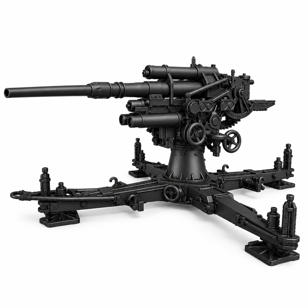 SSMODEL 1/72 1/144 Anti-Aircraft 8.8cm FlaK 37 on cross Resin MODEL KIT TSS1451