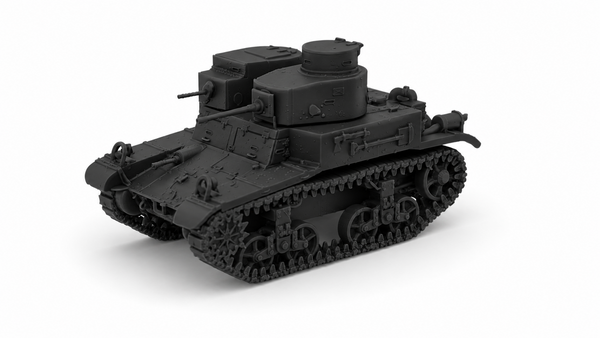 SSMODEL 1/72 1/144 Multi Scale Light Tank M2A2 US WW2 Tank MODEL kit TSS1154