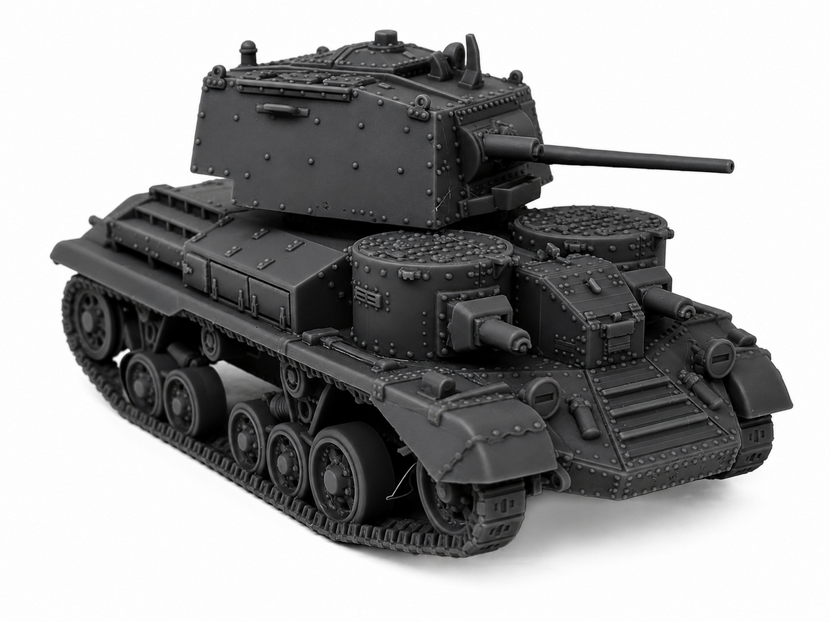 SSMODEL 1/72 1/144 Multi Scale Cruiser A9 Mk.I UK WW2 Tank MODEL kit TSS1375 — detail view 7