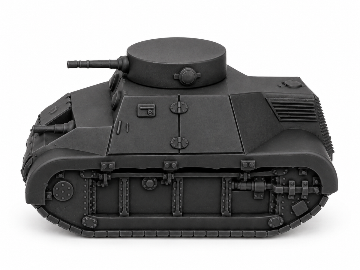 SSMODEL 1/72 1/144 Multi Scale Trubia Naval Spanish Civil War Tank MODEL TSS0628 — detail view 3