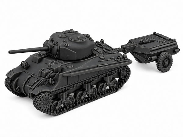 SSMODEL 1/72 1/144  Sherman Crocodile M4A4 Trailer US Tank MODEL kit TSS1136