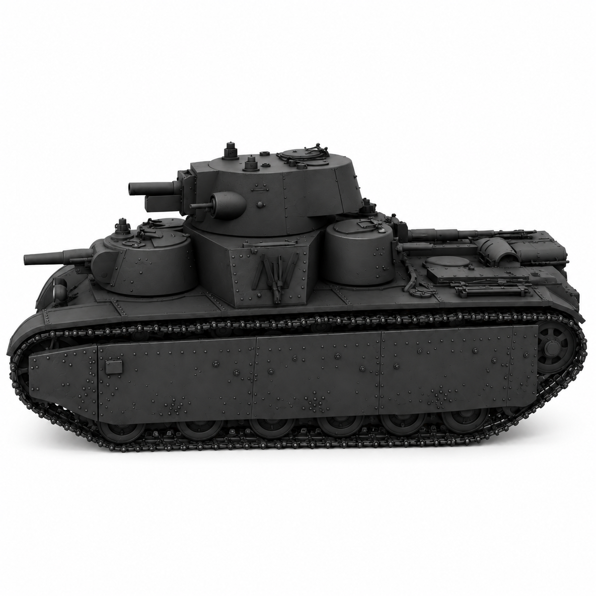 SSMODEL 1/72 1/144 Multi Scale T-35 mod 1939 Tank Resin MODEL KIT TSS0520 — detail view 3