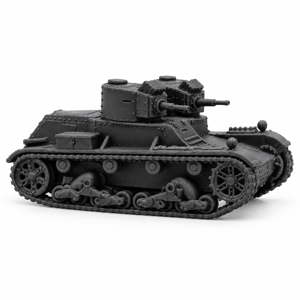 SSMODEL 1/72 1/144 WW2 Polish 7TP dw Twin Turret Light Tank Resin Model TSS1278