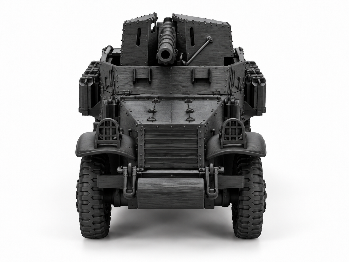 SSMODEL 1/72 1/144 Multi Scale WWII US M3 Half-track 75mm GMC Model Kit TSS0880 — detail view 3