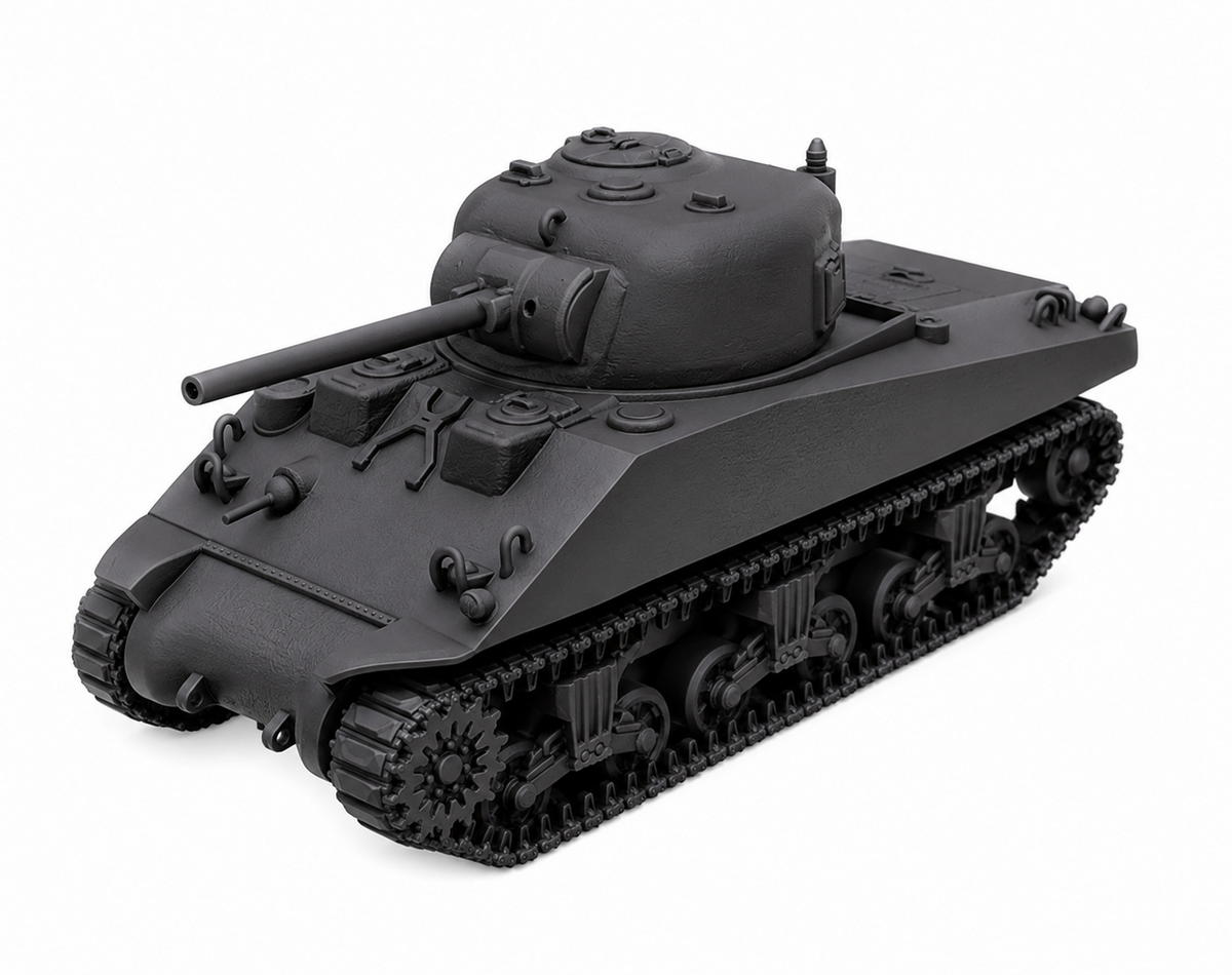 SSMODEL 1/72 1/144 Multi Scale M4A2 Sherman75mm Medium US WW2 Tank MODEL TSS1305 — detail view 6