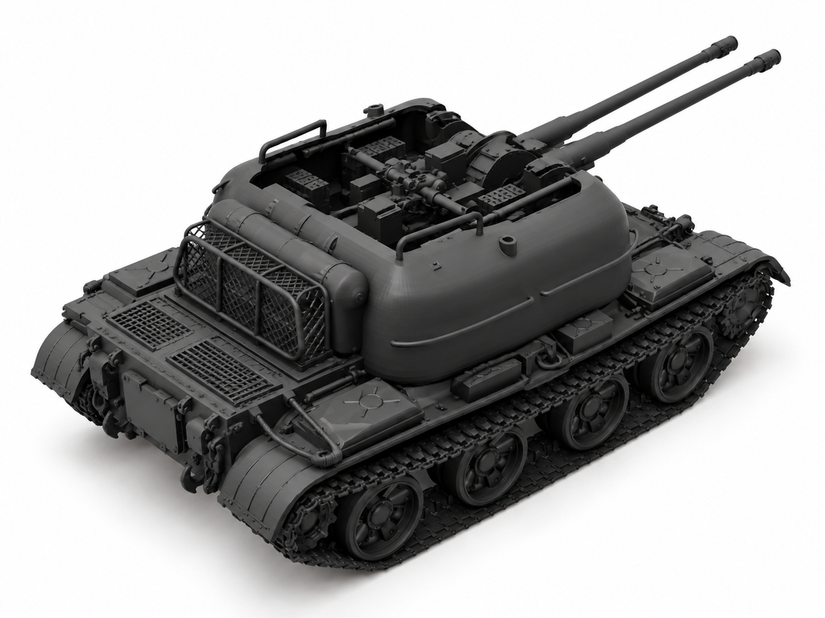 SSMODEL 1/72 1/144 ZSU-57-2 Soviet coldwar mobile AA-gun Resin Model Kit TSS0284 — detail view 3