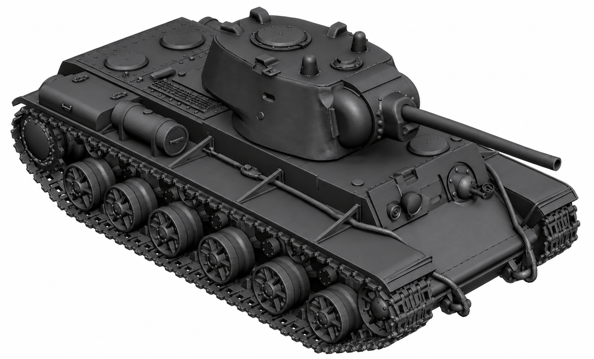 SSMODEL 1/72 1/144 Multi Scale KV-1 (ChKZ) Soviet heavy tank MODEL kit TSS0132 — detail view 9