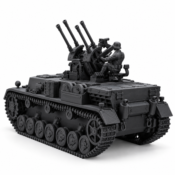 SSMODEL 1/72 1/144 WWII Flakpanzer IV Krause Field Modified Resin Model TSS0802