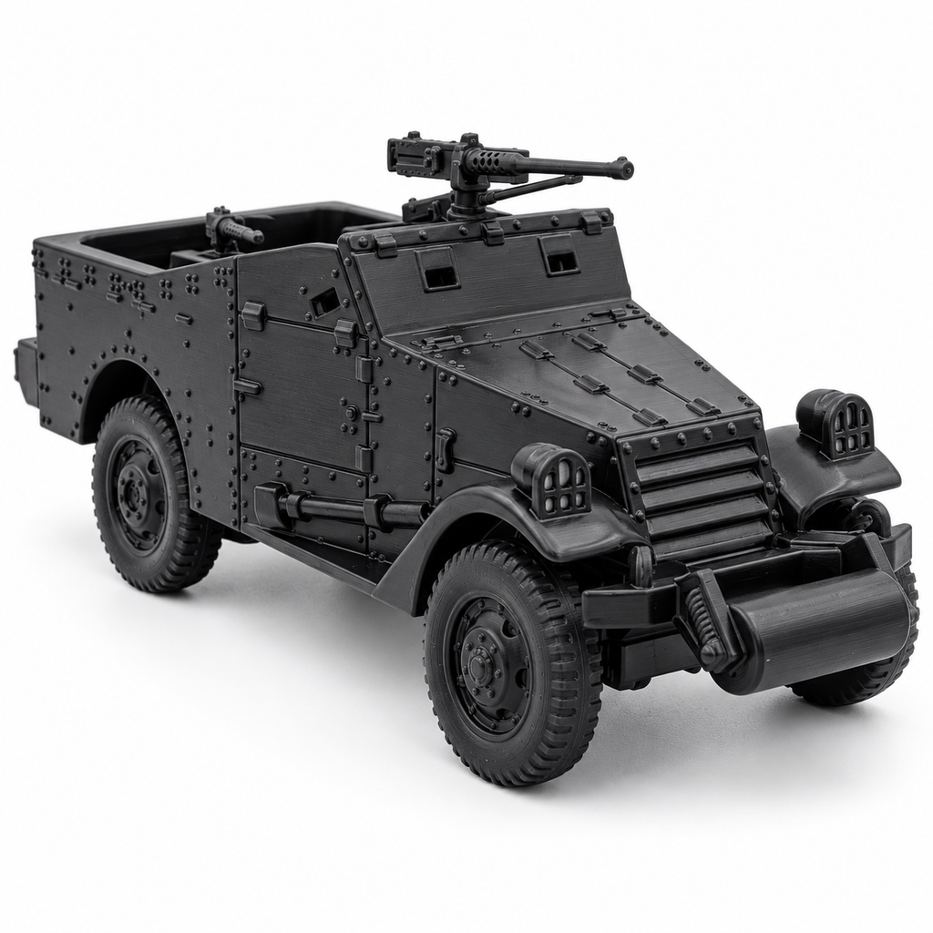SSMODEL 1/72 1/144 Multi-Scale WWII US M3A1 Scout Car White Motor Model TSS1024