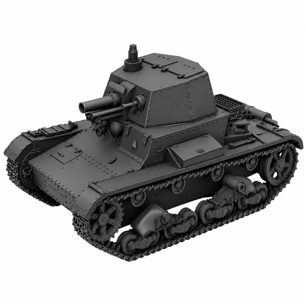 SSMODEL 1/72 1/144 Multi Scale T-26 with N.I. Dyrenkov turret Model Kit TSS0054