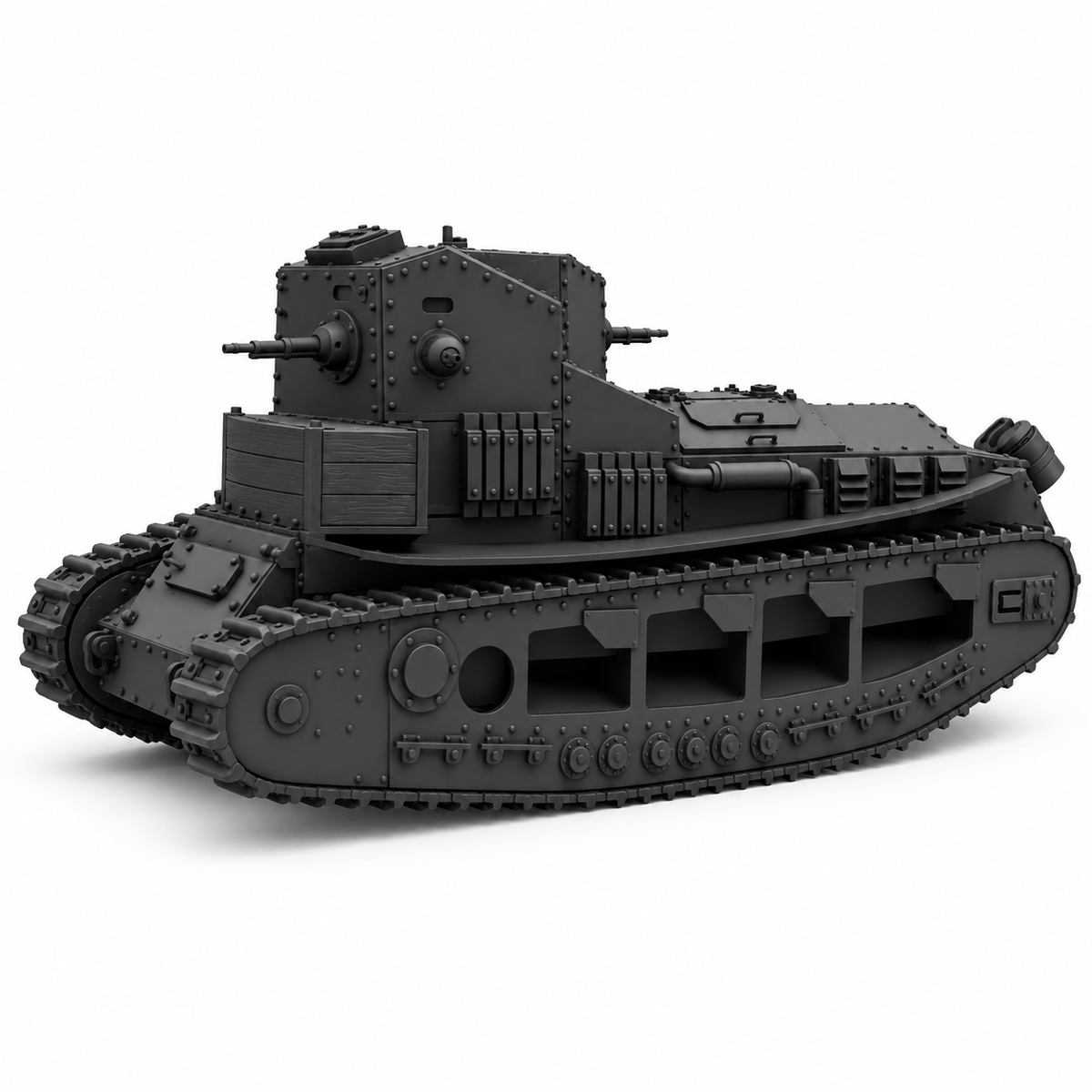 SSMODEL 1/72 1/144 Multi-Scale Whippet Mk A Medium Tank Resin Model Kit TSS0895 — detail view 12