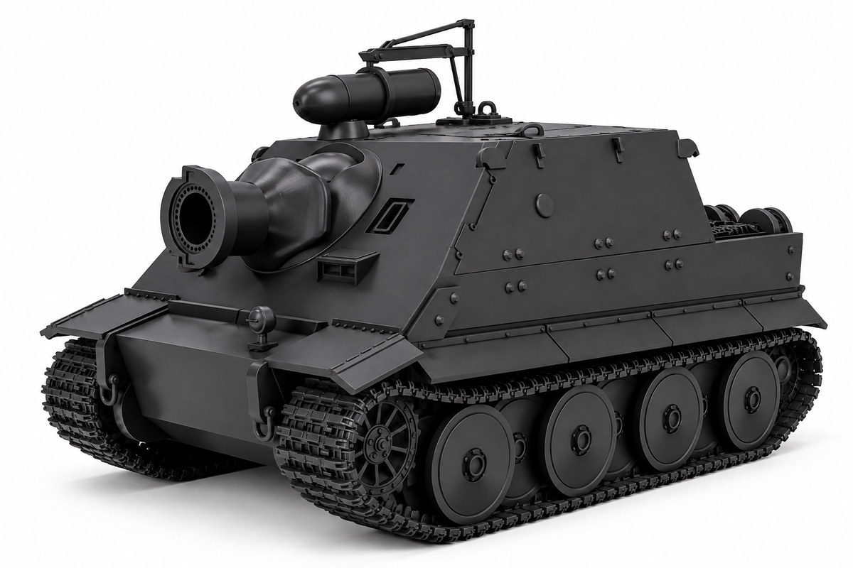 SSMODEL 1/72 1/144 Sturmtiger 38cm RW61 Sturmmorser Tiger standard Resin TSS0968 — detail view 6