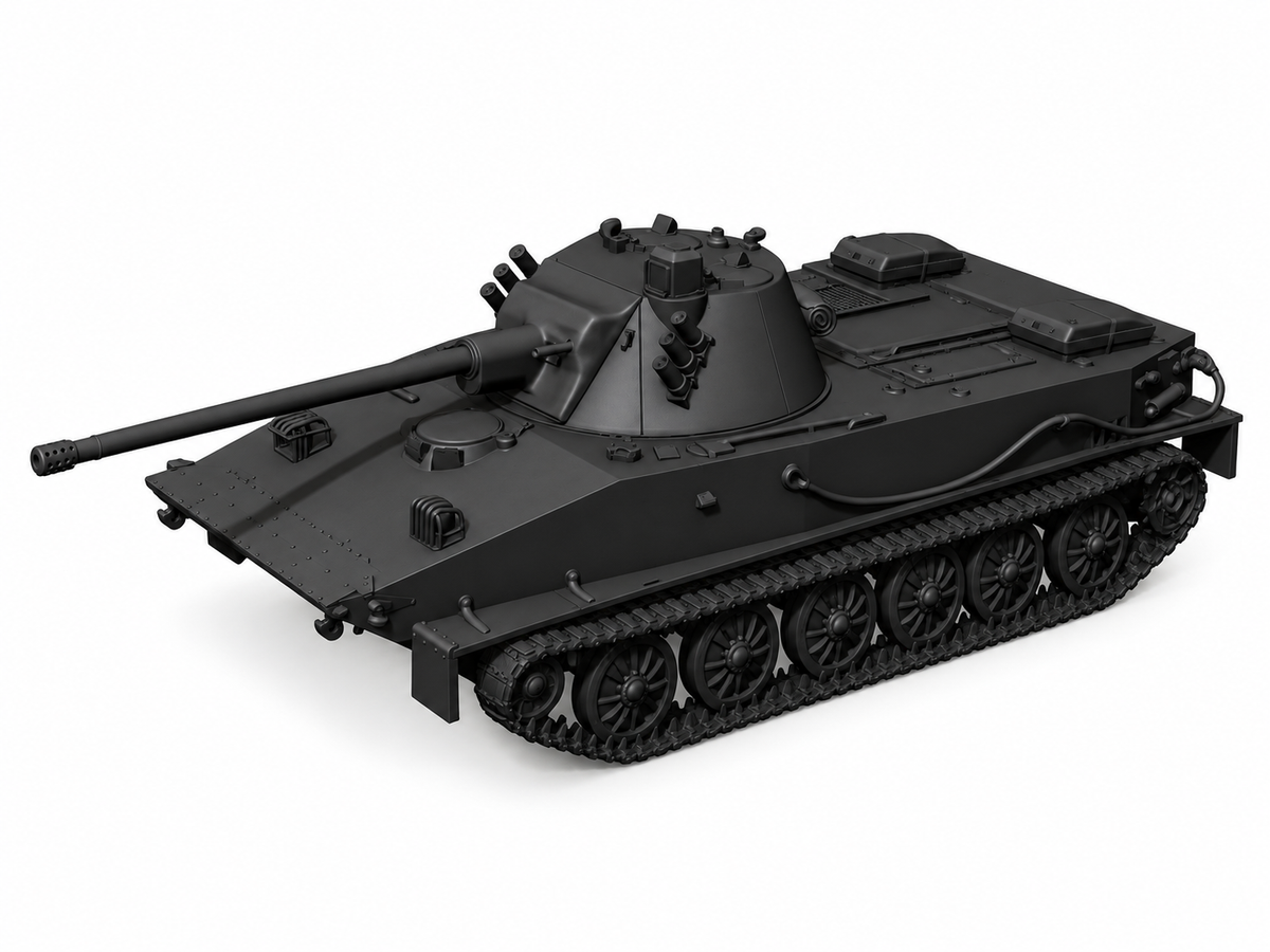 SSMODEL 1/72 1/144 PT-76-57 Russian experimental amphibious tank Model TSS0283 — detail view 16