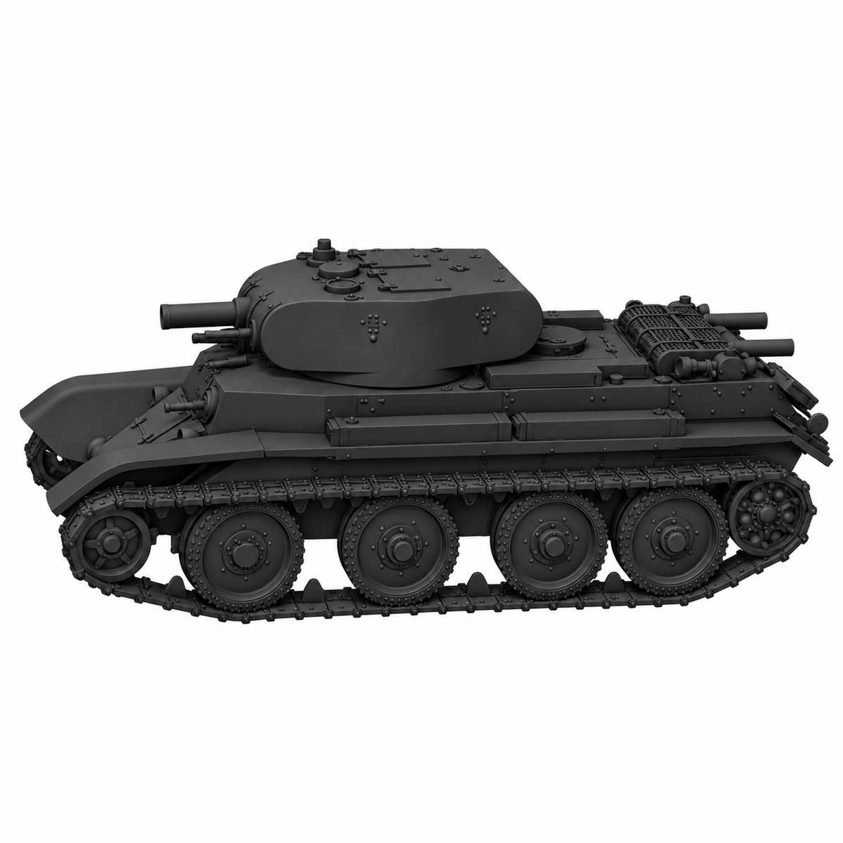 SSMODEL 1/72 1/144 Multi Scale BT7 prototype Soviet light tank Model Kit TSS0153 — detail view 4