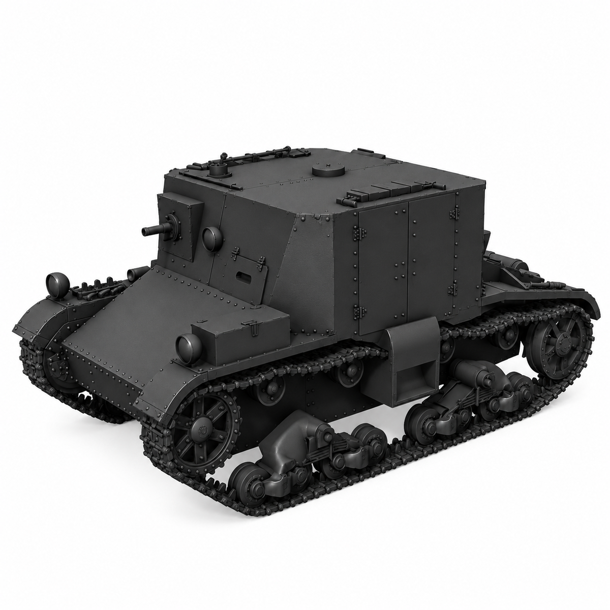 SSMODEL 1/72 1/144 Multi Scale TR4 Soviet experimental WWII APC tank Kit TSS0069 — detail view 11