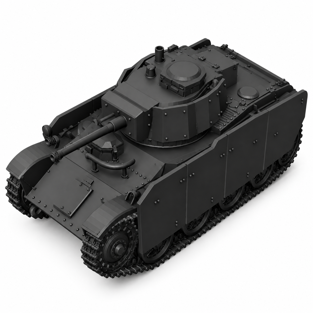 SSMODEL 1/72 1/144Toldi IIA 42M B40 with sideskirts Tank Resin MODEL KIT TSS0994 — detail view 5