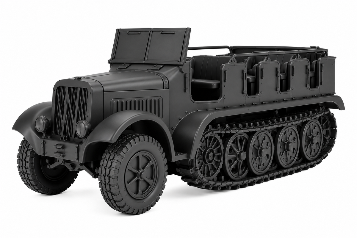 SSMODEL 1/72 1/144 Half-track Sd.Kfz.6 Zugkraftwagen 5t Resin MODEL KIT TSS0941 — detail view 13