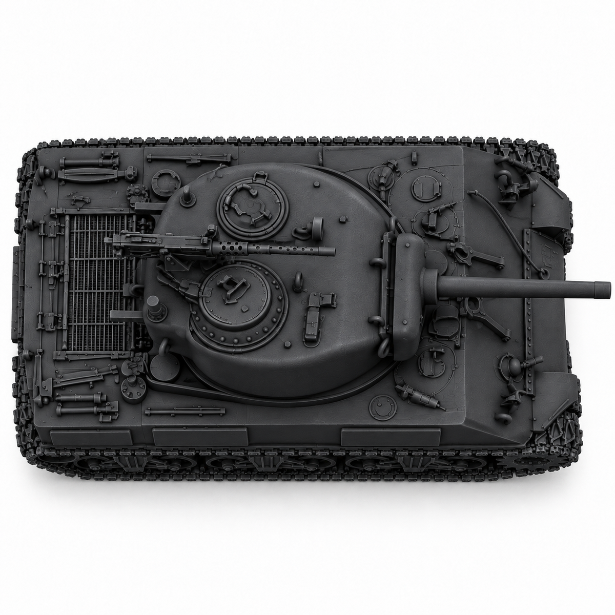 SSMODEL 1/72 1/144 Multi-Scale M4A2 (76)W US WWII medium tank MODEL KIT TSS0210 — detail view 4