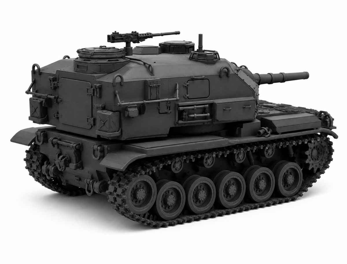SSMODEL 1/72 1/144 M47 General Patton II US Cold war Tank MODEL kit TSS0671 — detail view 4
