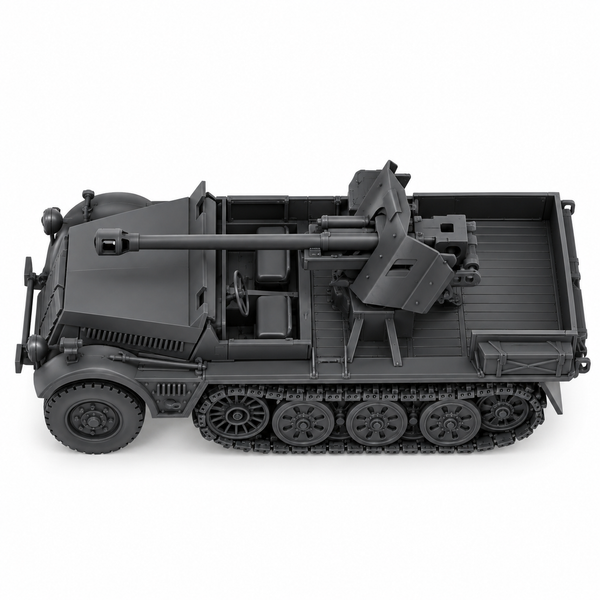 SSMODEL 1/72 1/144 Sd.Kfz.10/5 5cm PAK 38 Half-track Resin MODEL KIT TSS0925