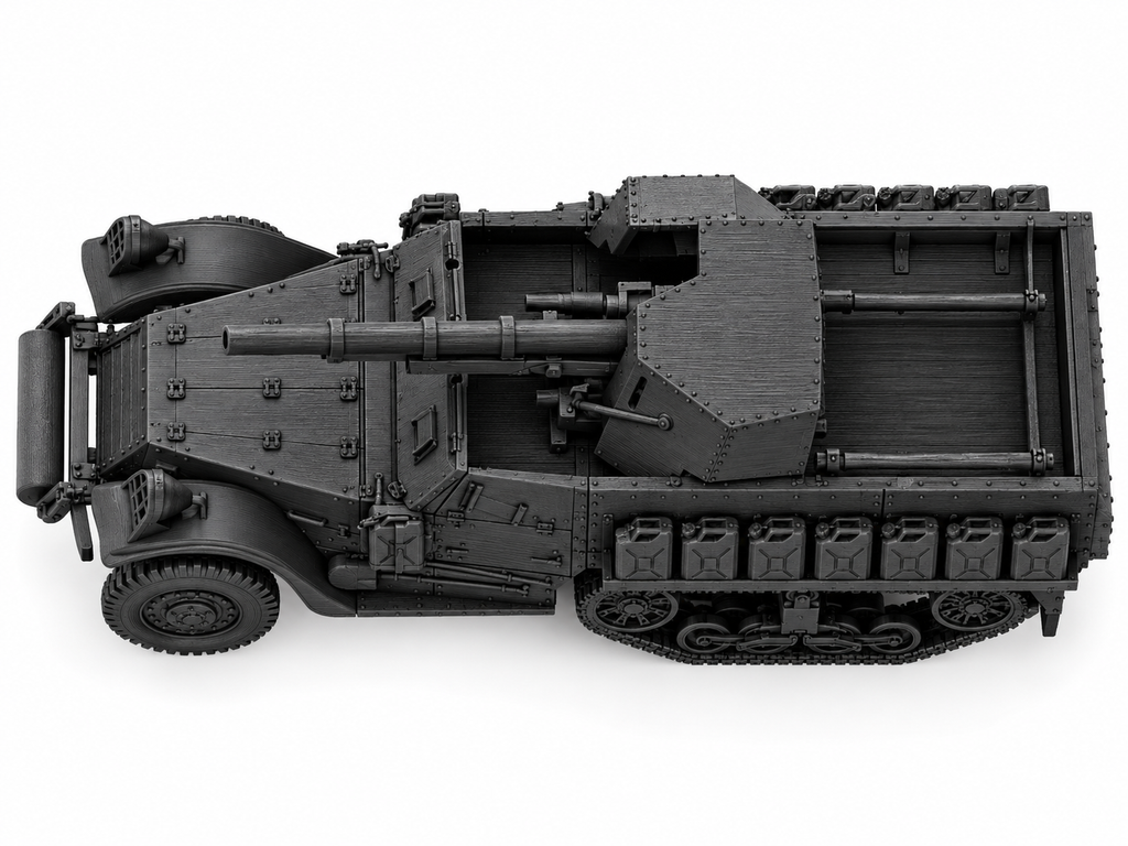 SSMODEL 1/72 1/144 Multi Scale WWII US M3 Half-track 75mm GMC Model Kit TSS0880