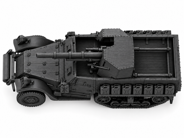 SSMODEL 1/72 1/144 Multi Scale WWII US M3 Half-track 75mm GMC Model Kit TSS0880