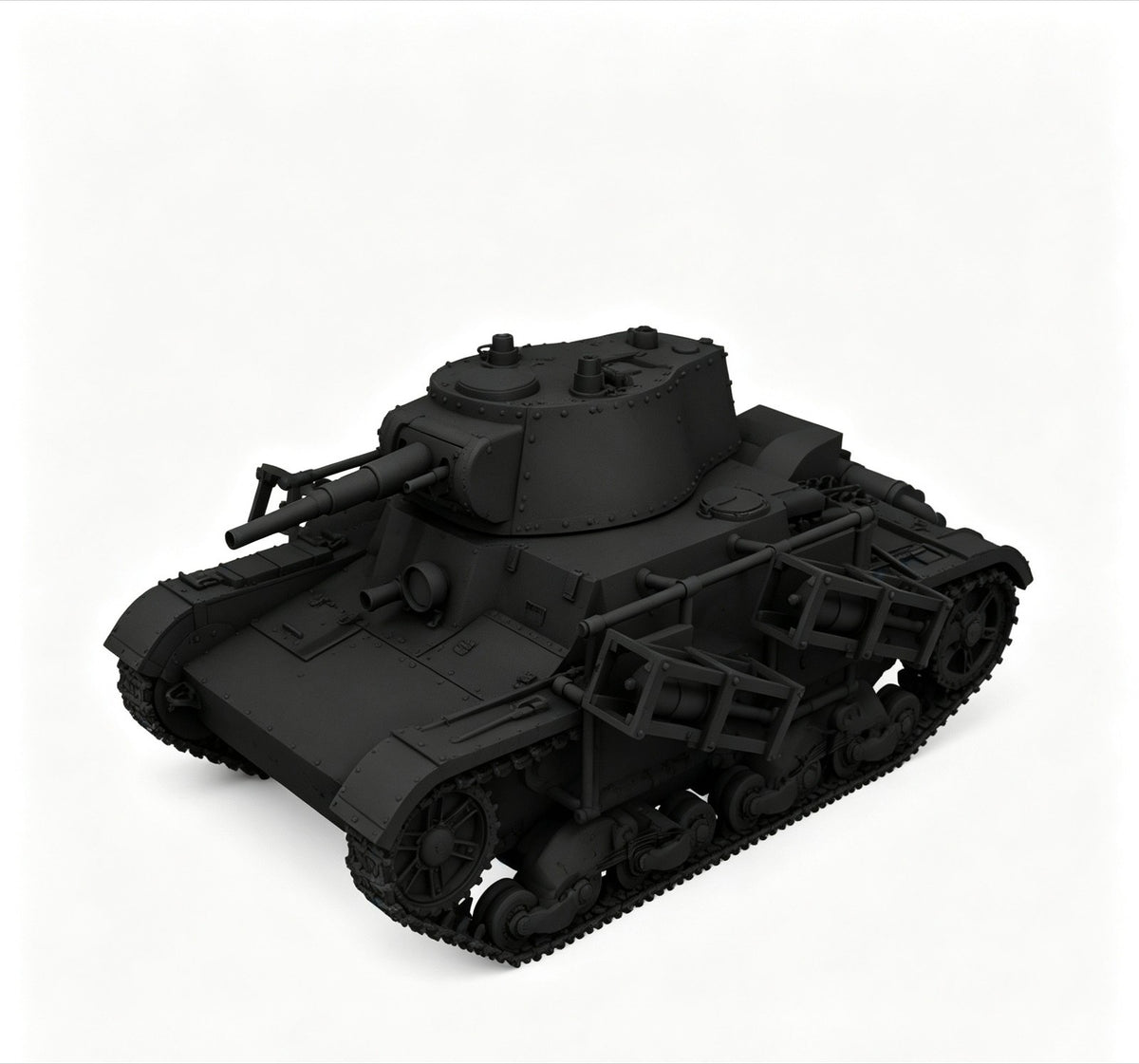 SSMODEL 1/72 1/144 Multi Scale mit Wurfrahmen German light tank MODEL TSS0319 — detail view 3