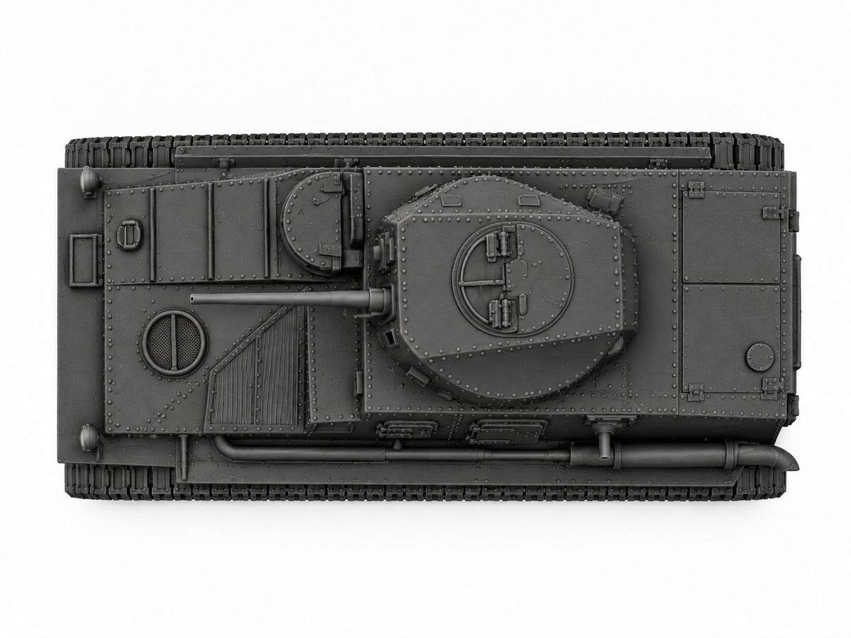 SSMODEL 1/72 1/144 Multi Scale Vickers Medium Tank Mk.I UK Tank MODEL TSS1168 — detail view 5