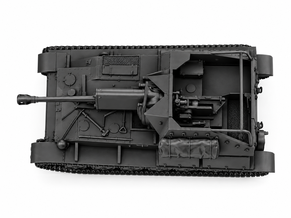 SSMODEL 1/72 1/144 Multi Scale SU-76m self-propelled gun Tank MODEL TSS1361 — detail view 3