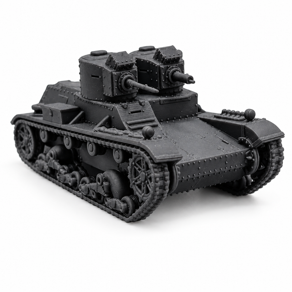 SSMODEL 1/72 1/144 WW2 Polish 7TP dw Twin Turret Light Tank Resin Model TSS1278