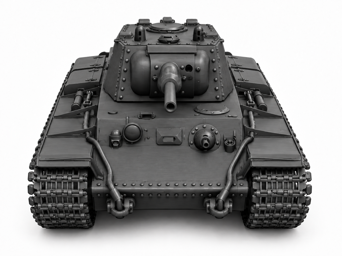 SSMODEL 1/72 1/144 Multi Scale KV-1 early LKZ Soviet heavy  MODEL kit TSS0141 — detail view 3