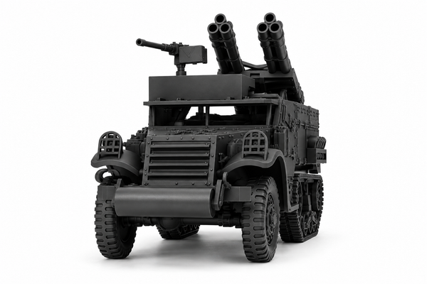 SSMODEL 1/72 1/144 M2A1 Half-Track Triple Rocket Launcher Resin Model TSS1505