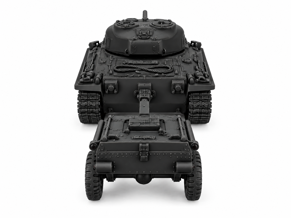 SSMODEL 1/72 1/144  Sherman Crocodile M4A4 Trailer US Tank MODEL kit TSS1136 — detail view 3