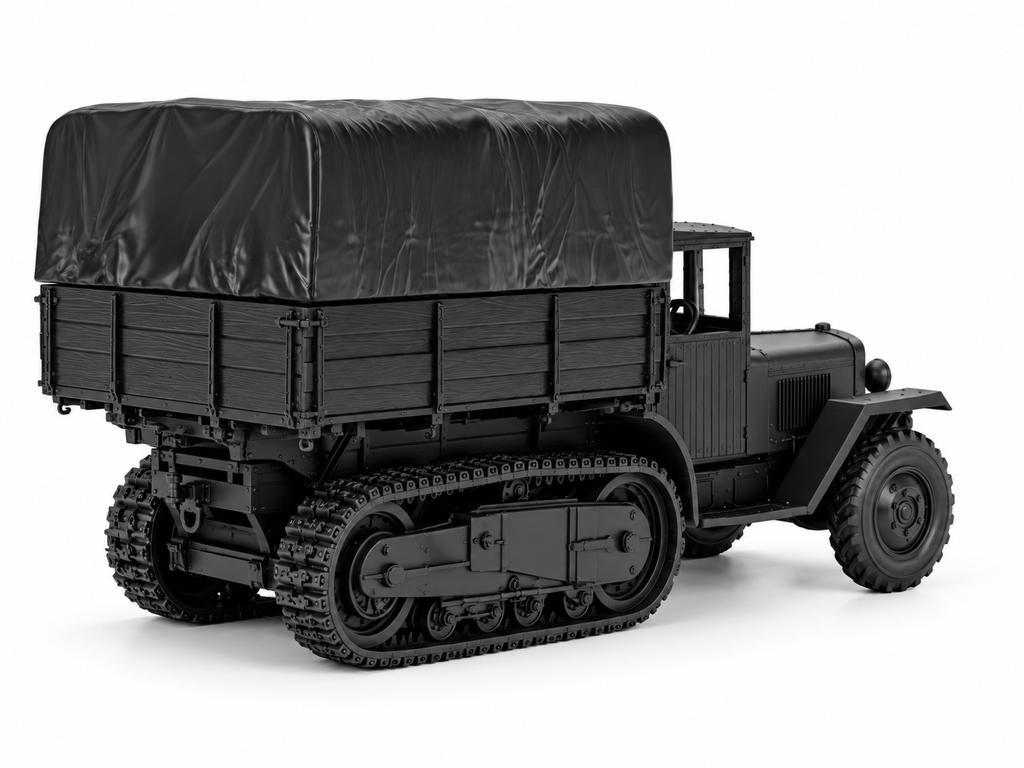 SSMODEL 1/72 1/144 Multi-Scale ZIS-42 Soviet WWII Half-Track Truck Model TSS1585