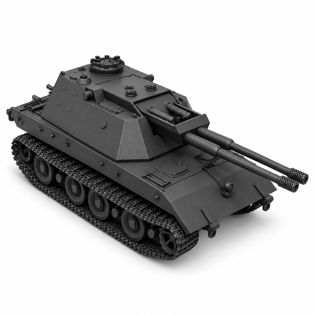 SSMODEL 1/72 1/144 Multi Scale Flakpanzer E-100 German heavy AAgun MODEL TSS0328