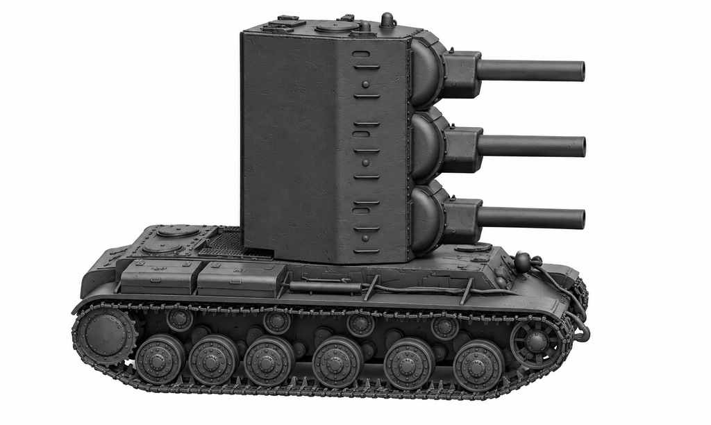 SSMODEL 1/72 1/144 Multi Scale KV-2-2-2 Funny Fictional Tank MODEL kit TSS0107