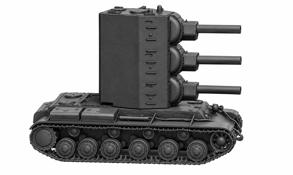SSMODEL 1/72 1/144 Multi Scale KV-2-2-2 Funny Fictional Tank MODEL kit TSS0107 — detail view 2